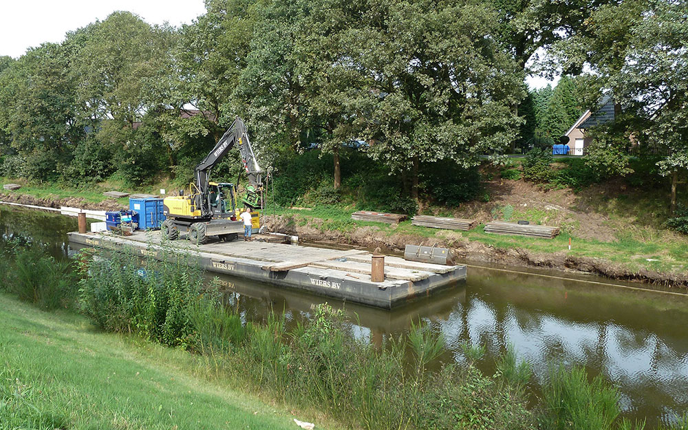 Betonnen damwand Verlengde Hoogeveensche Vaart